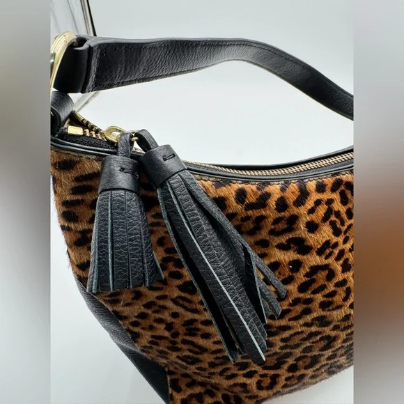 Talbots Leather Hair on Hide Shoulder Bag - Picture 5 of 8